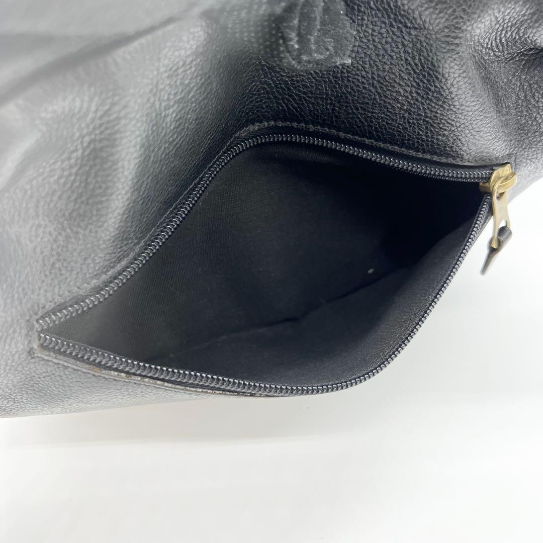 美品✨イルビゾンテ　ショルダーバッグ　ボディバッグ　2way　レザー　ブラック