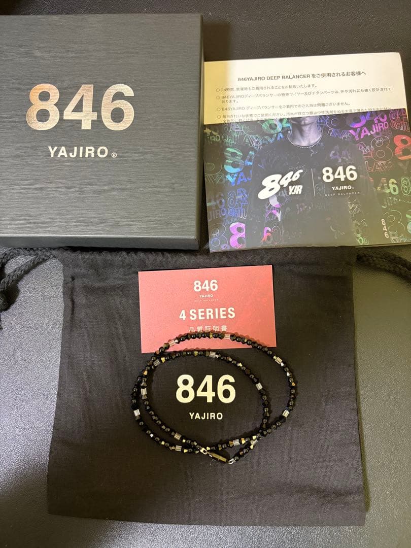 846 yajiro４シリーズ ネックレス BLACKTITA22