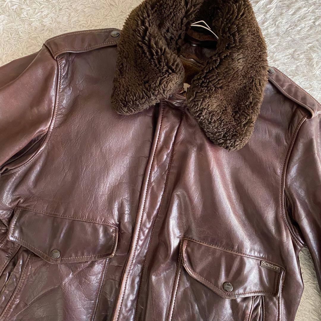 80s/42 SCHOTT 184SM G-1 ボアライナー IDEAL 白タグ