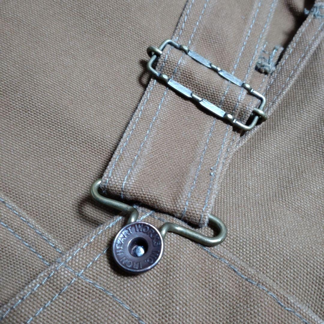 アイアンハート　brownダック　オーバーオール　サイズ38