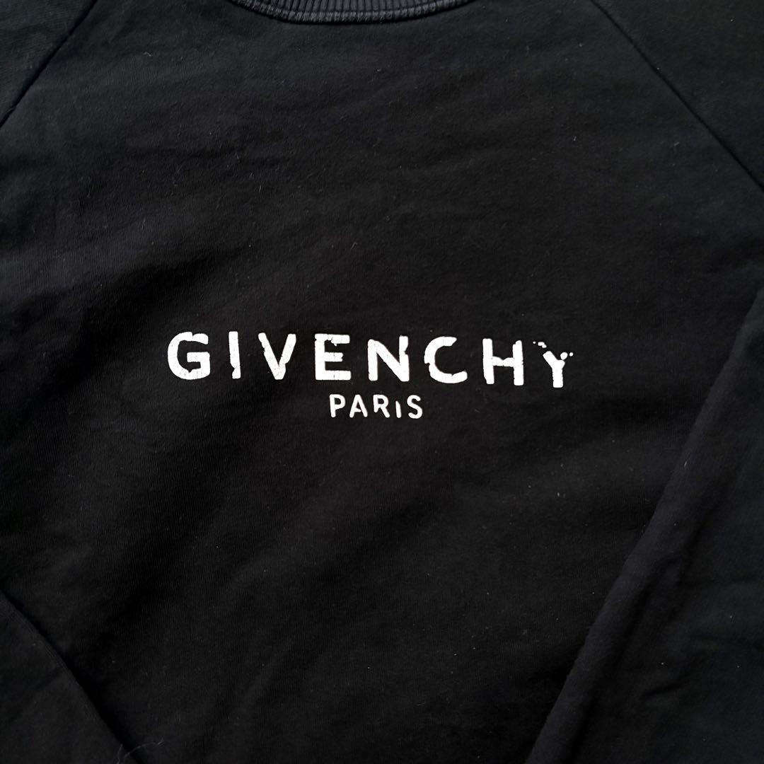 【希少XXLサイズ・USED加工】ジバンシー☆センターロゴ入りスウェット入手困難