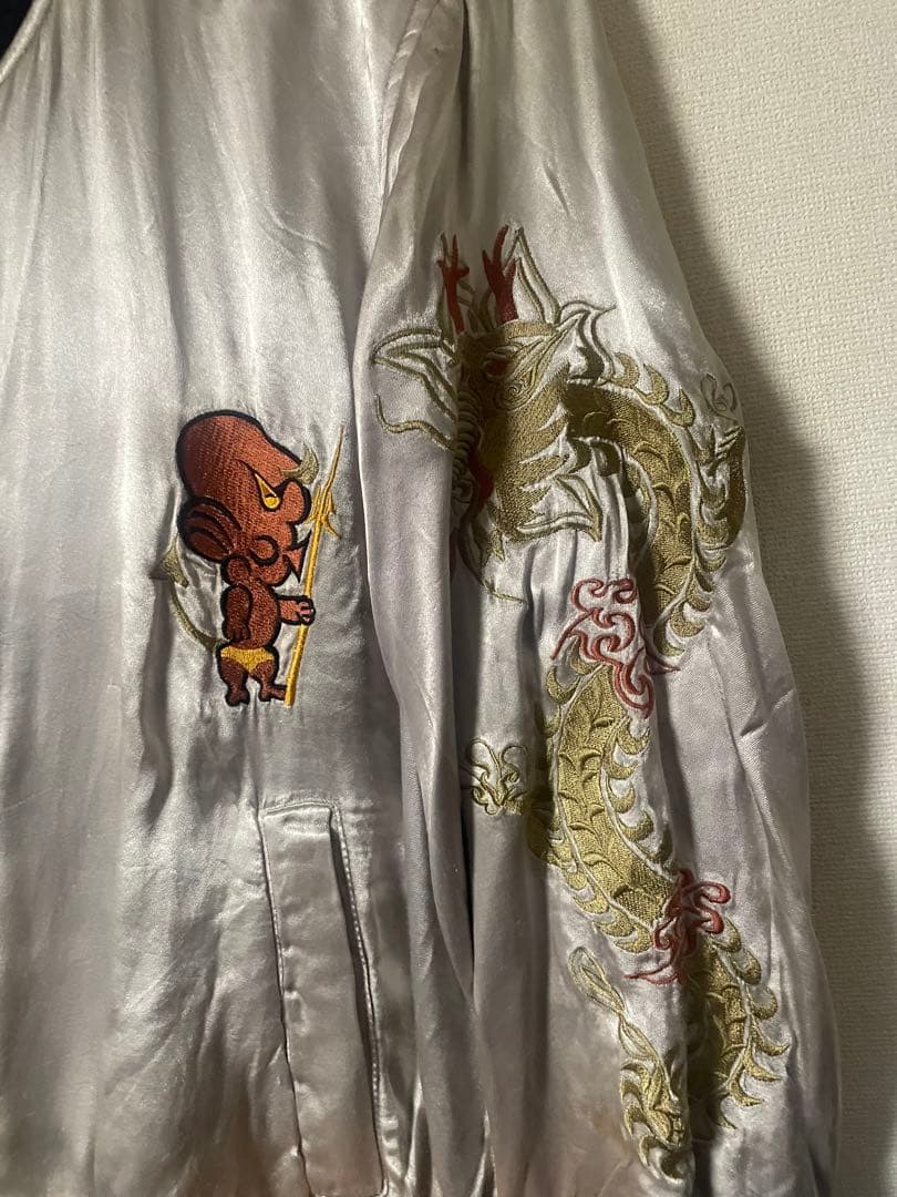 80s〜90s ベトジャン　スーベニアジャケット　レッドデビル　リバーシブル