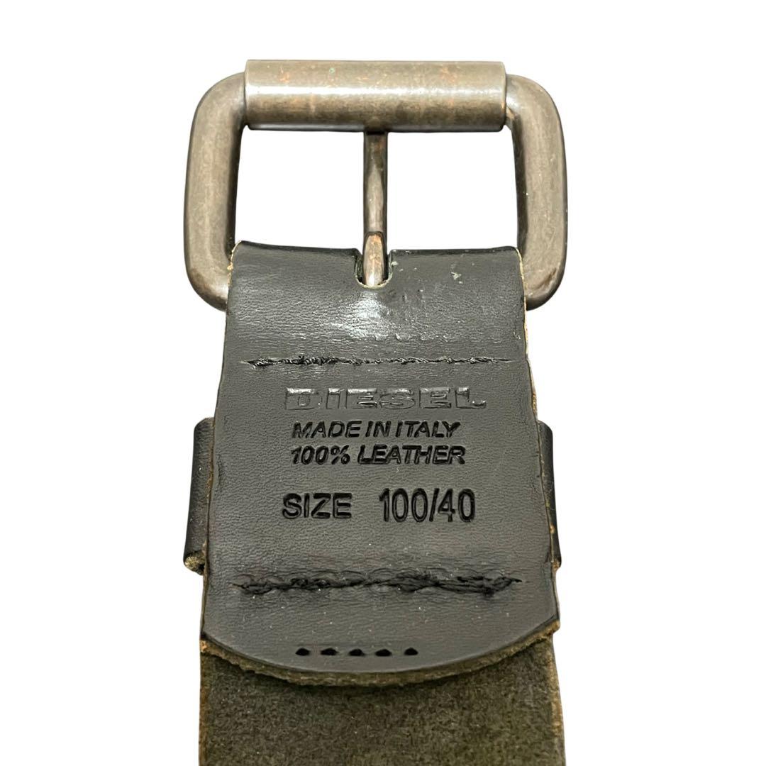 y2k DIESEL ディーゼル レザーベルト スタッズ イタリア製 本革