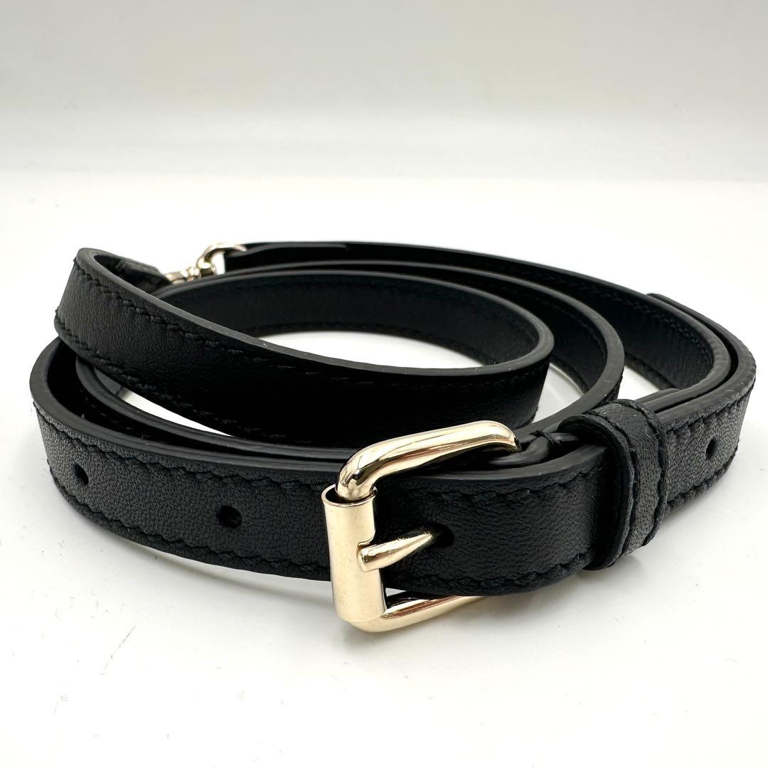 未使用✨ GUCCI グッチ ショルダーストラップ バッグ用 ST レザー 黒