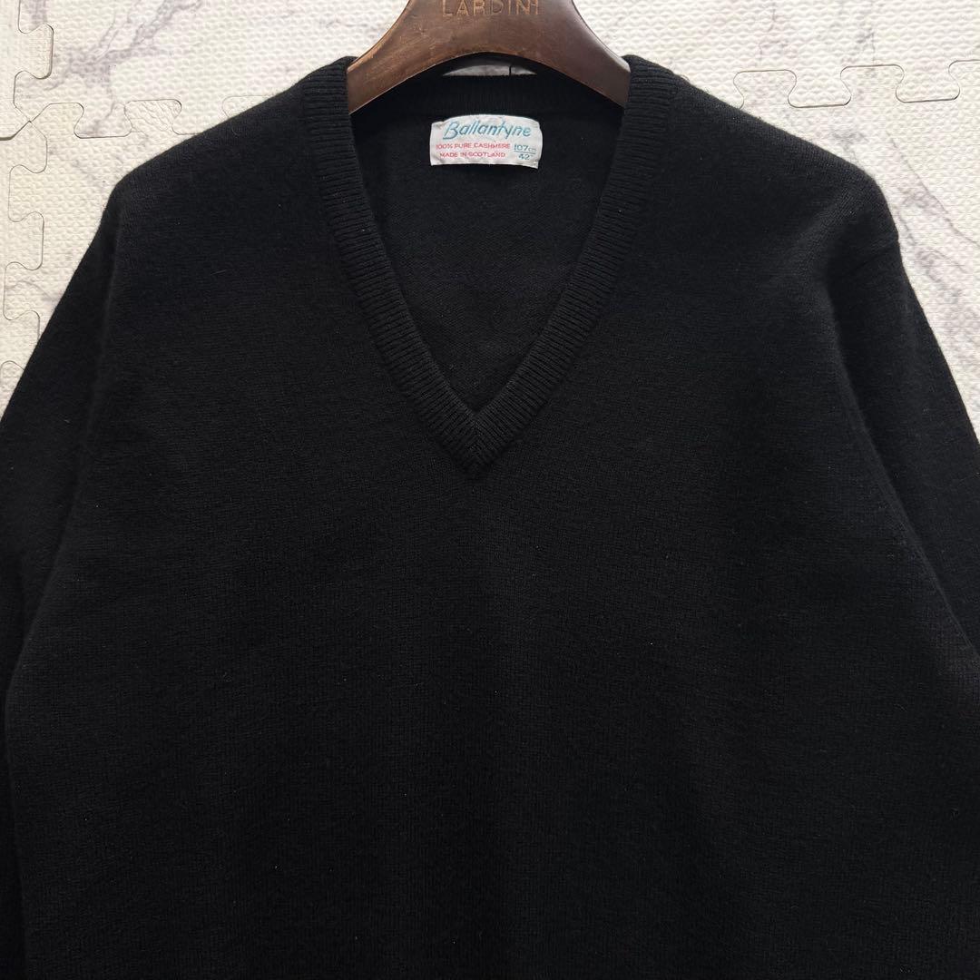 80s BALLANTYNE バランタイン ピュアカシミヤ100% ニット 42