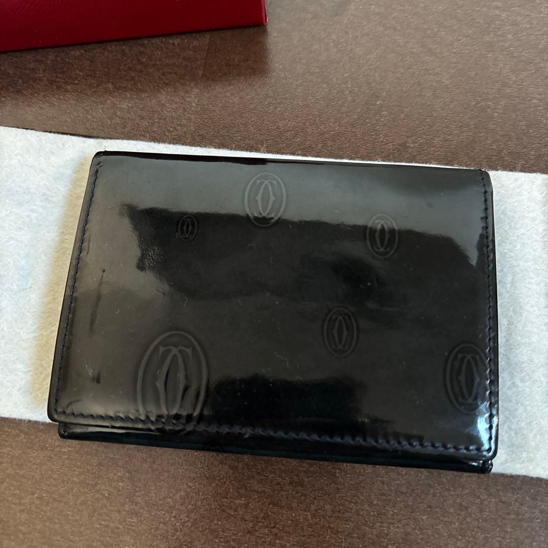 カルティエ　Cartier ハッピーバースデー　名刺入れ　カードケース　ブラック