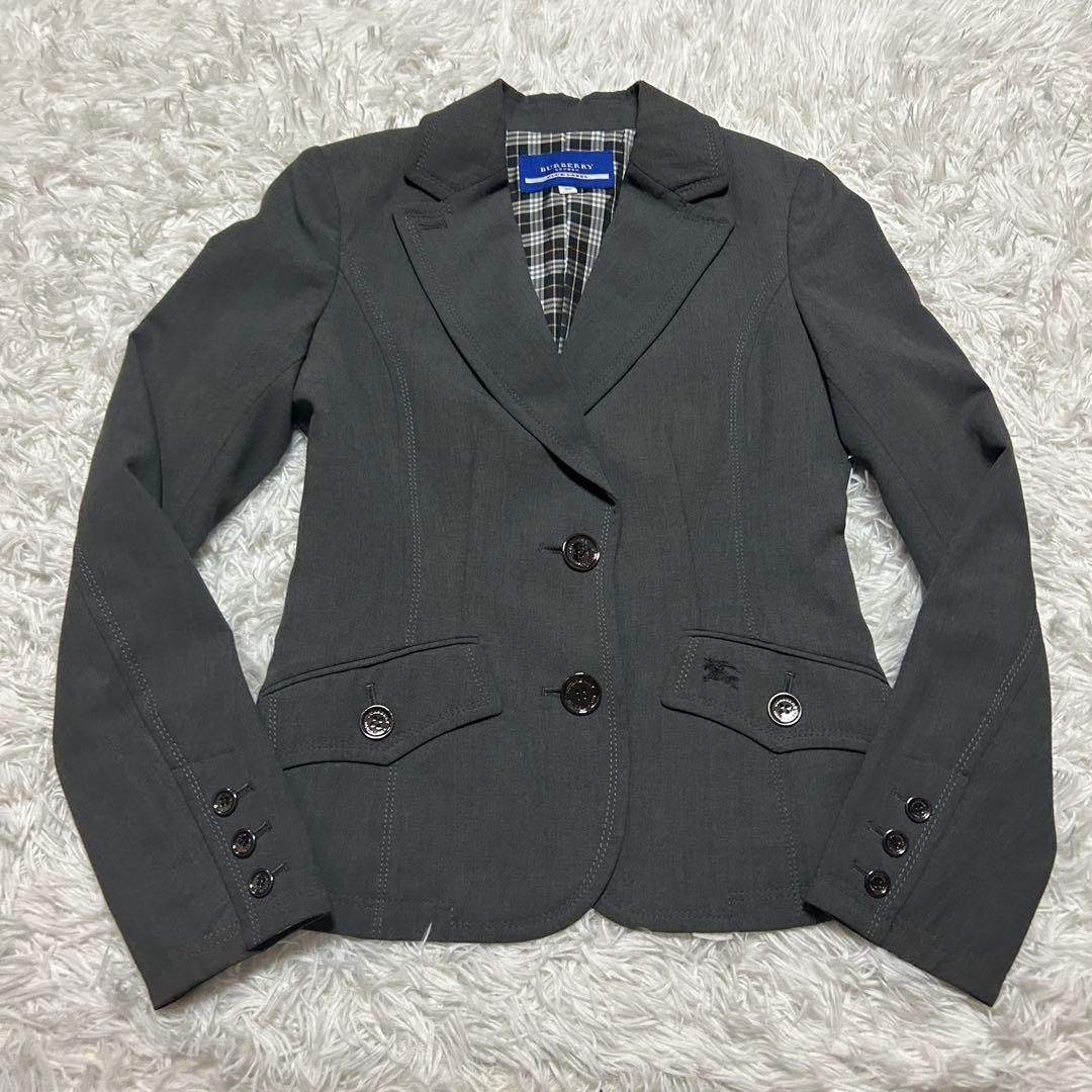 美品 バーバリーブルーレーベル スーツ セットアップ ベスト パンツ ロゴ 3P