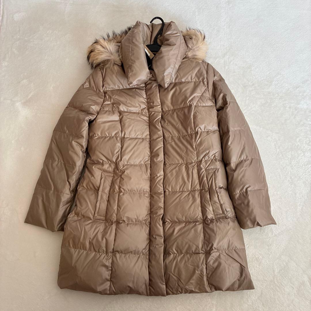 [大きいサイズ46] 東京スタイル　22オクトーブル　ファー付きダウンコート