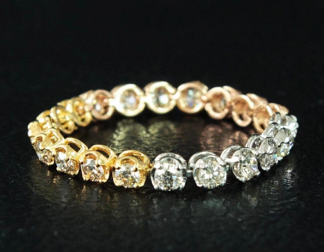 フルエタニティリング0.70ct ダイヤ K18 PTスリーカラー リング