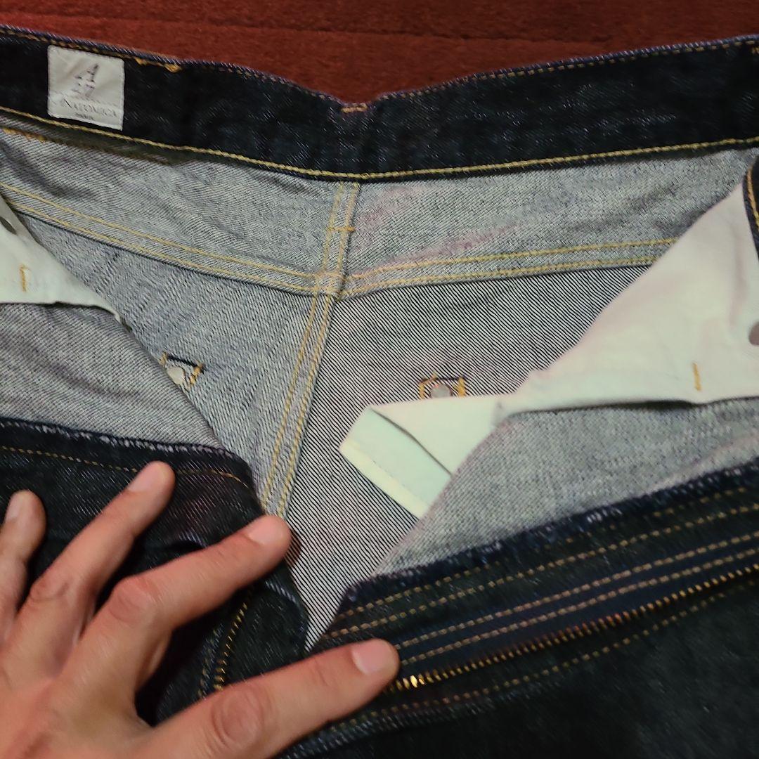 濃紺美品アナトミカジッパーフライセルビッジ隠しリベットw27