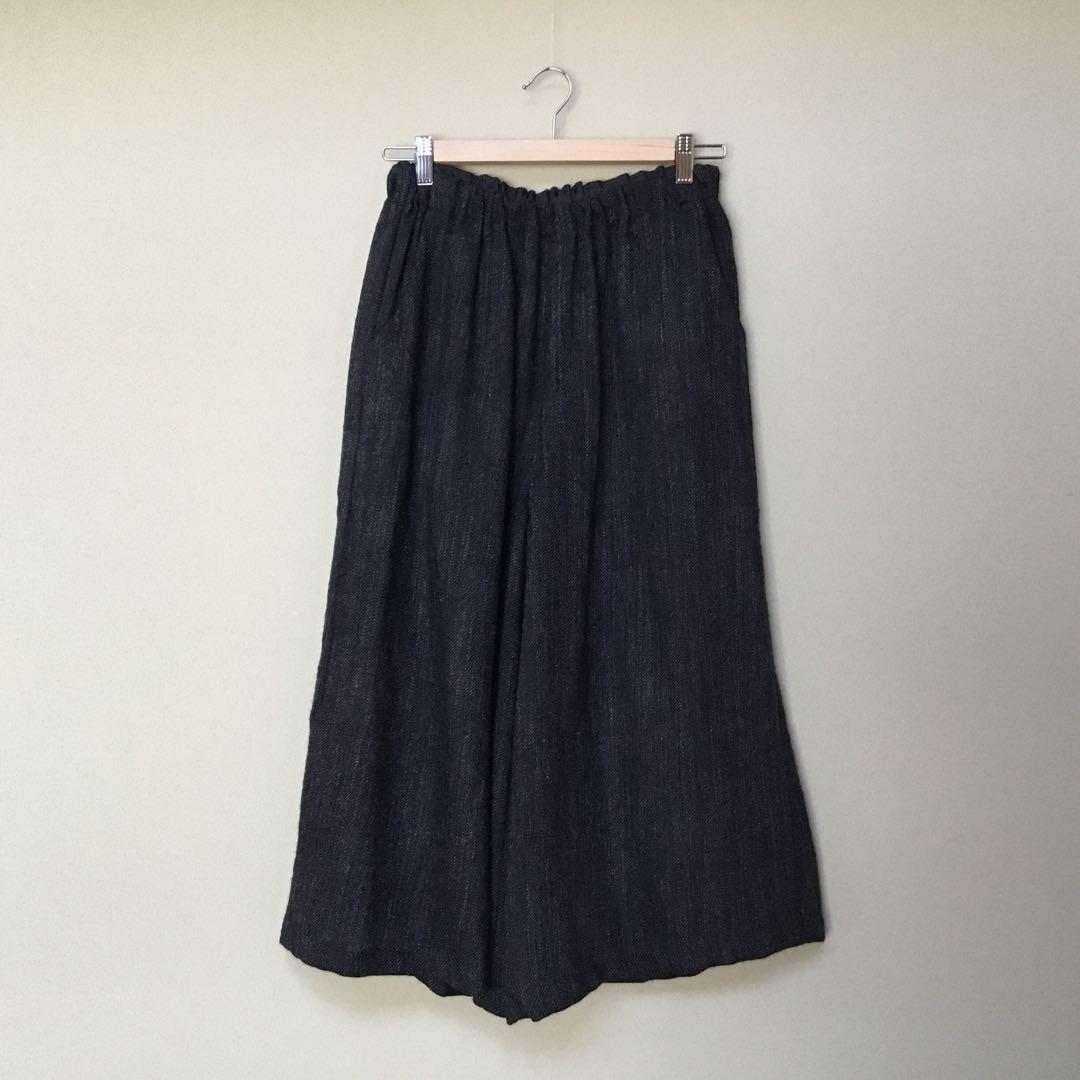 中川政七商店　ウール麻ツイード　ロングキュロット