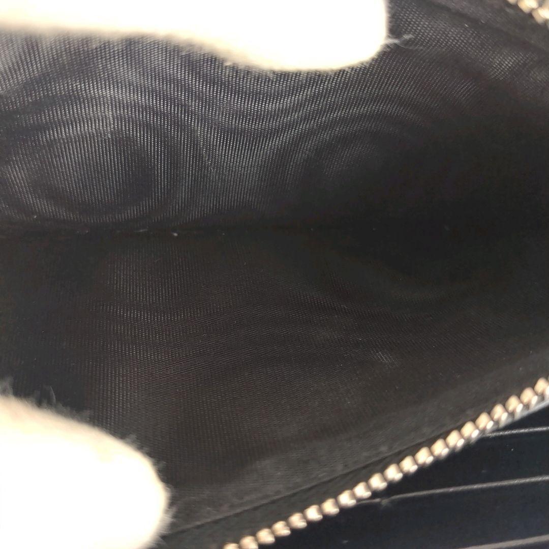 【美品】サンローラン☆YSL　カサンドラ　レザー　ラウンドファスナー　長財布　黒