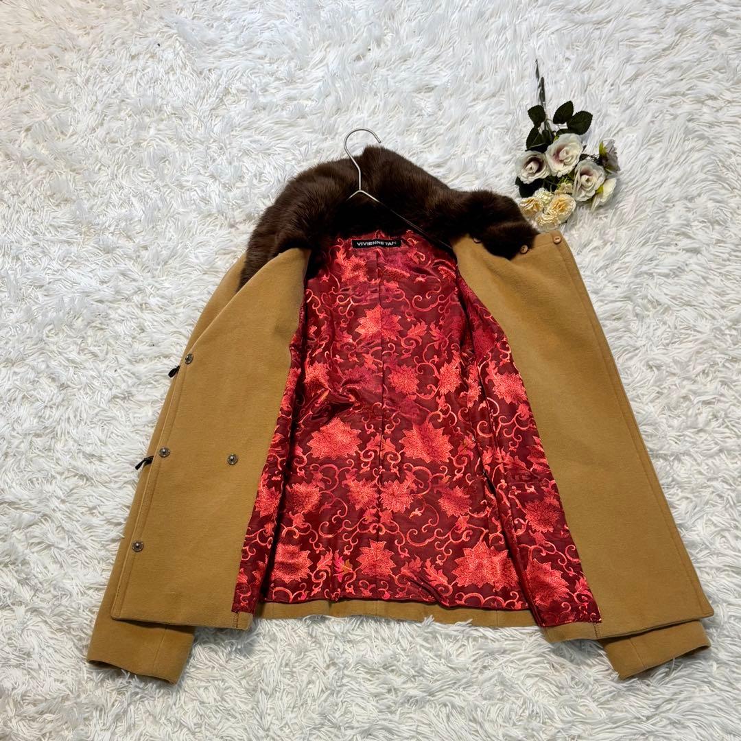 VIVIENNE TAM ヴィヴィアンタム　ファーコート　裏地総柄　アンゴラ