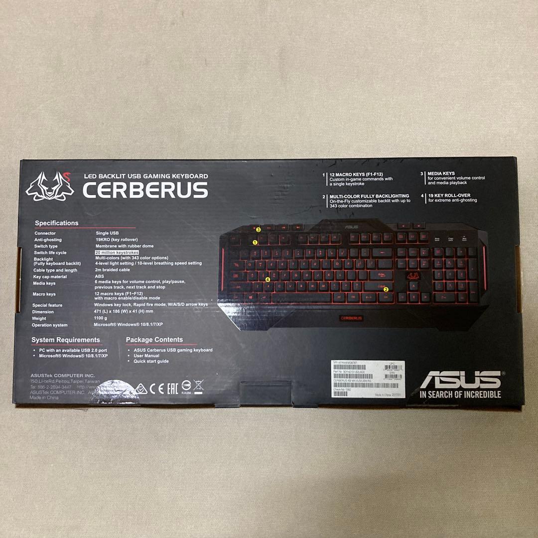 キーボード ASUS / LED BACKLIT USB GAMING KEYBOARD