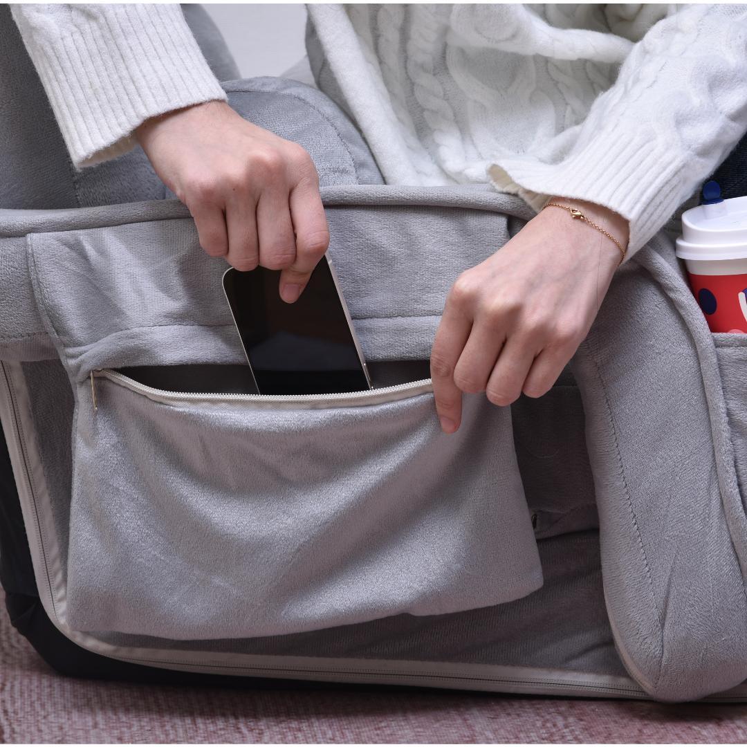 【新品】コンパクトリクライニング座椅子 14段ギア調節 ファブリック