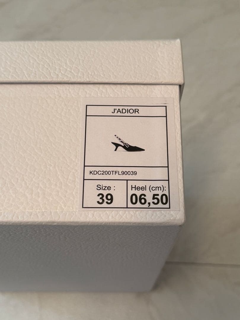 DIOR ポインテッドトゥ スリングバックパンプス　39