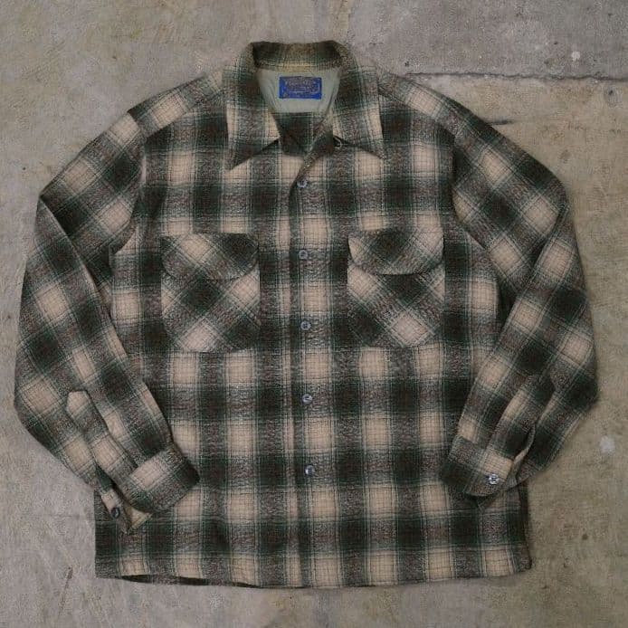 70s Pendleton ウール チェック柄 シャツ Mサイズ