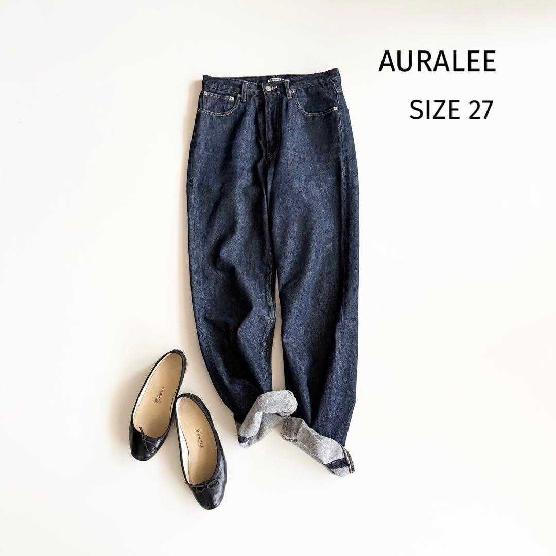 【オーラリー】ハード ツイスト デニム インディゴ 5P パンツ 27 日本製
