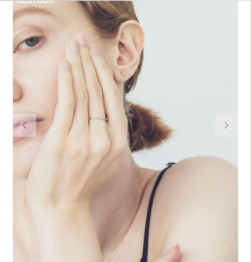 ete bijoux Pt900 スキニー ダイヤモンド リング 15号