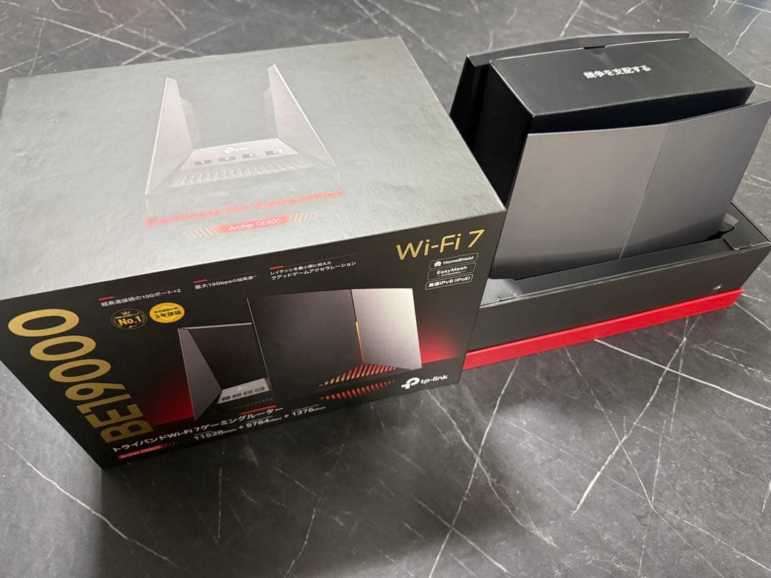 TPLINK Archer GE800 wifi7 10Gゲーミングルーター