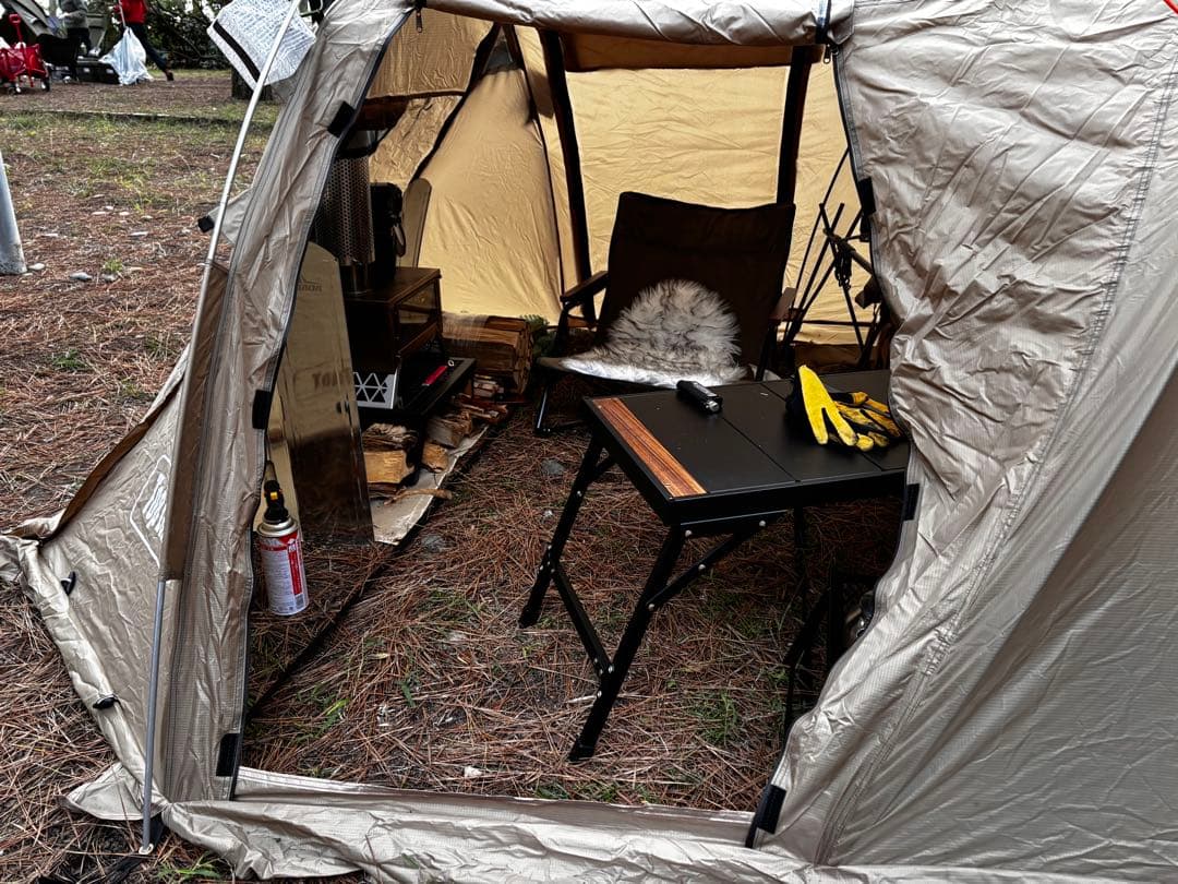 前室あり薪ストーブ設置可能テント