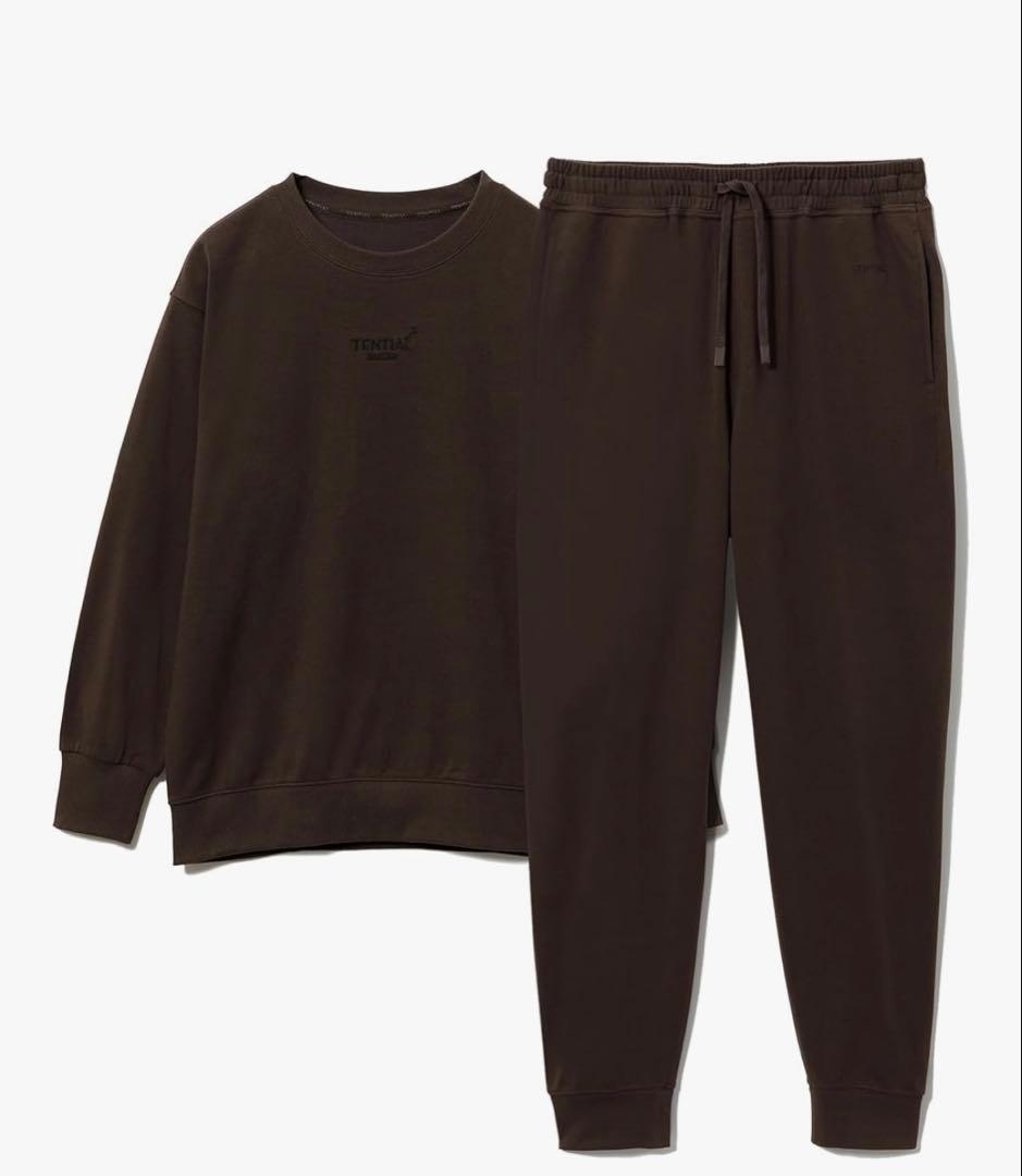 【特価】TENTIAL BAKUNE スウェット ウィメンズ 上下セットブラウン