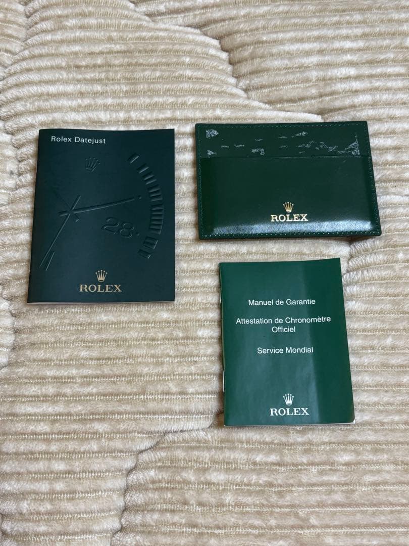 ROLEX Datejust グリーンレザーケース※ギャランティカード付き