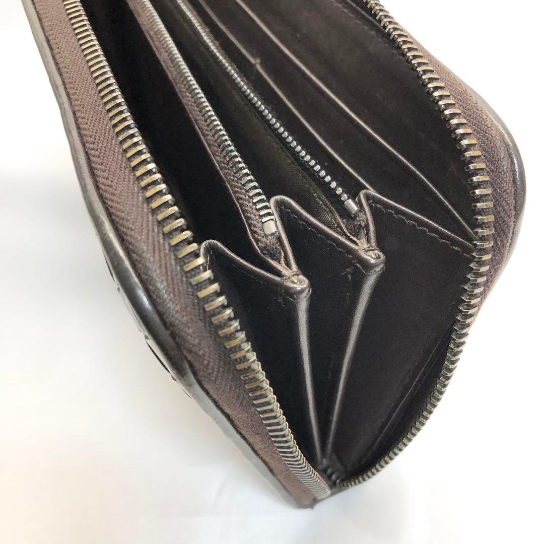 BOTTEGA VENETA ボッテガ　イントレチャート 長財布　ブラウン