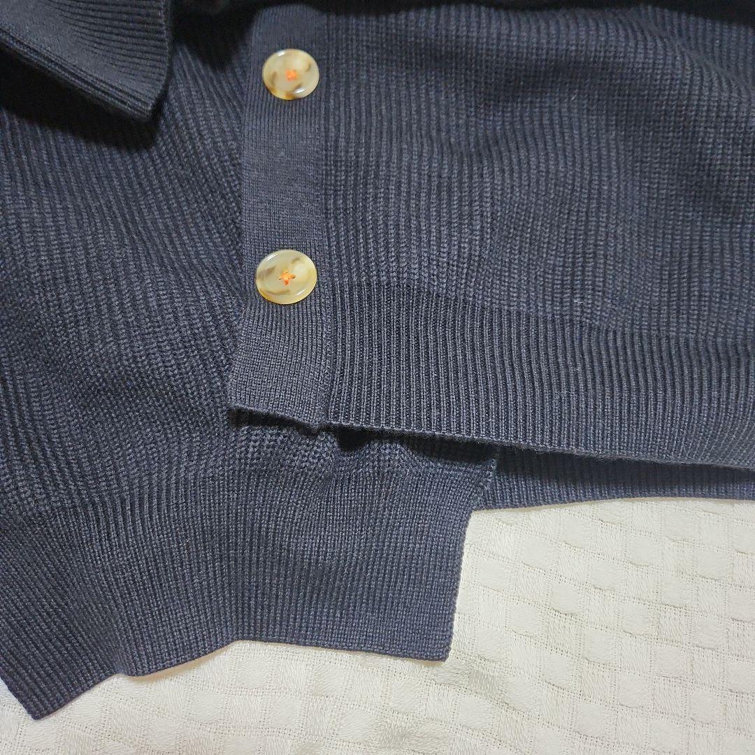 ENFOLDネイビーニットセーター 38エンフォルド