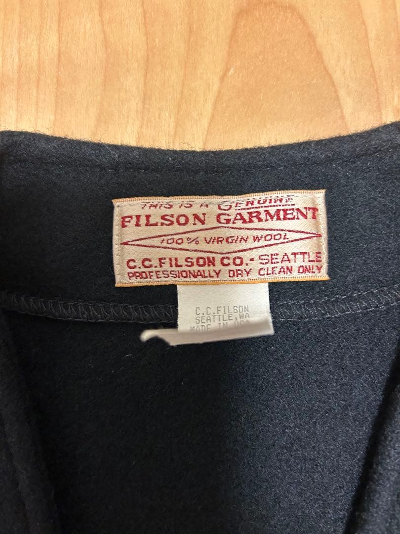 フィルソン マッキーノ ウールベスト ダークネイビー