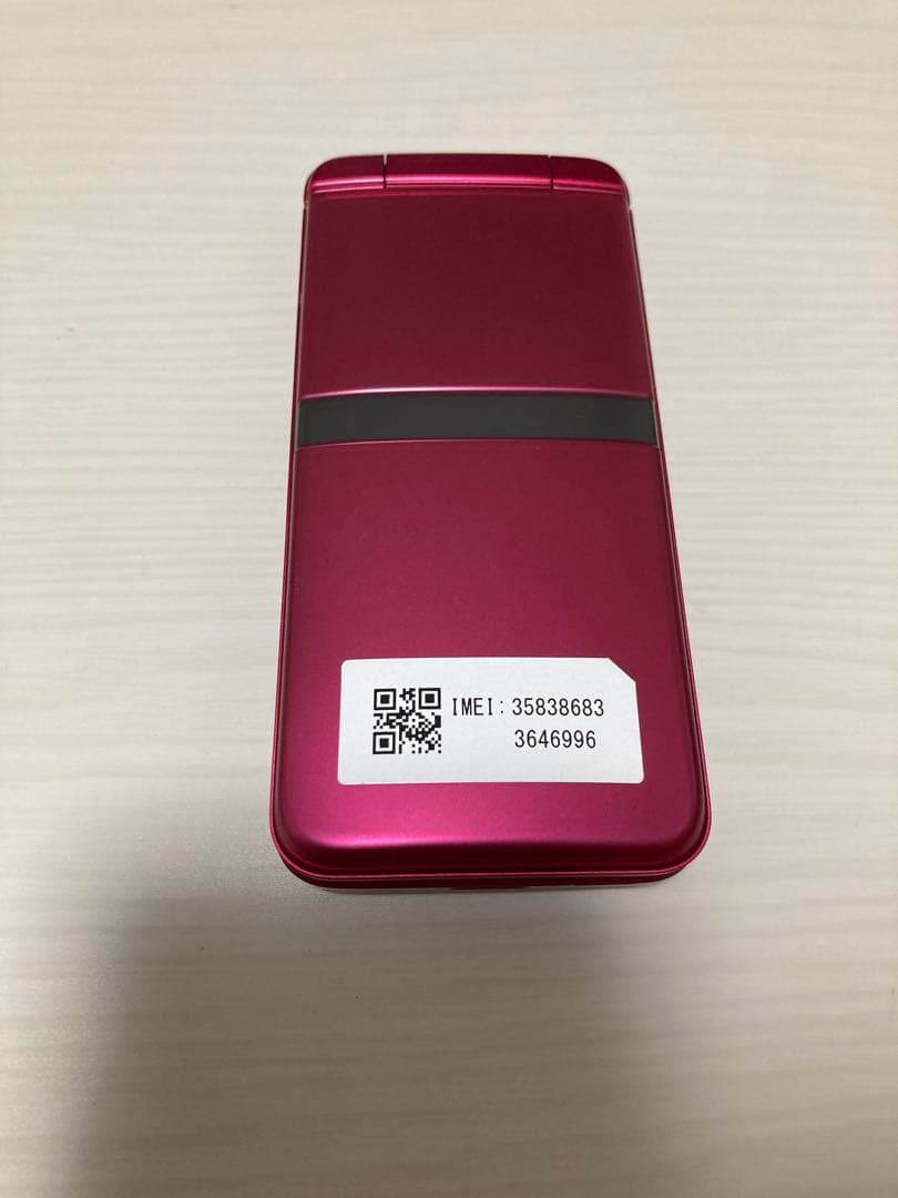 【美品】京セラDIGNO KY-42C レッド 折りたたみ携帯電話 SIMフリー