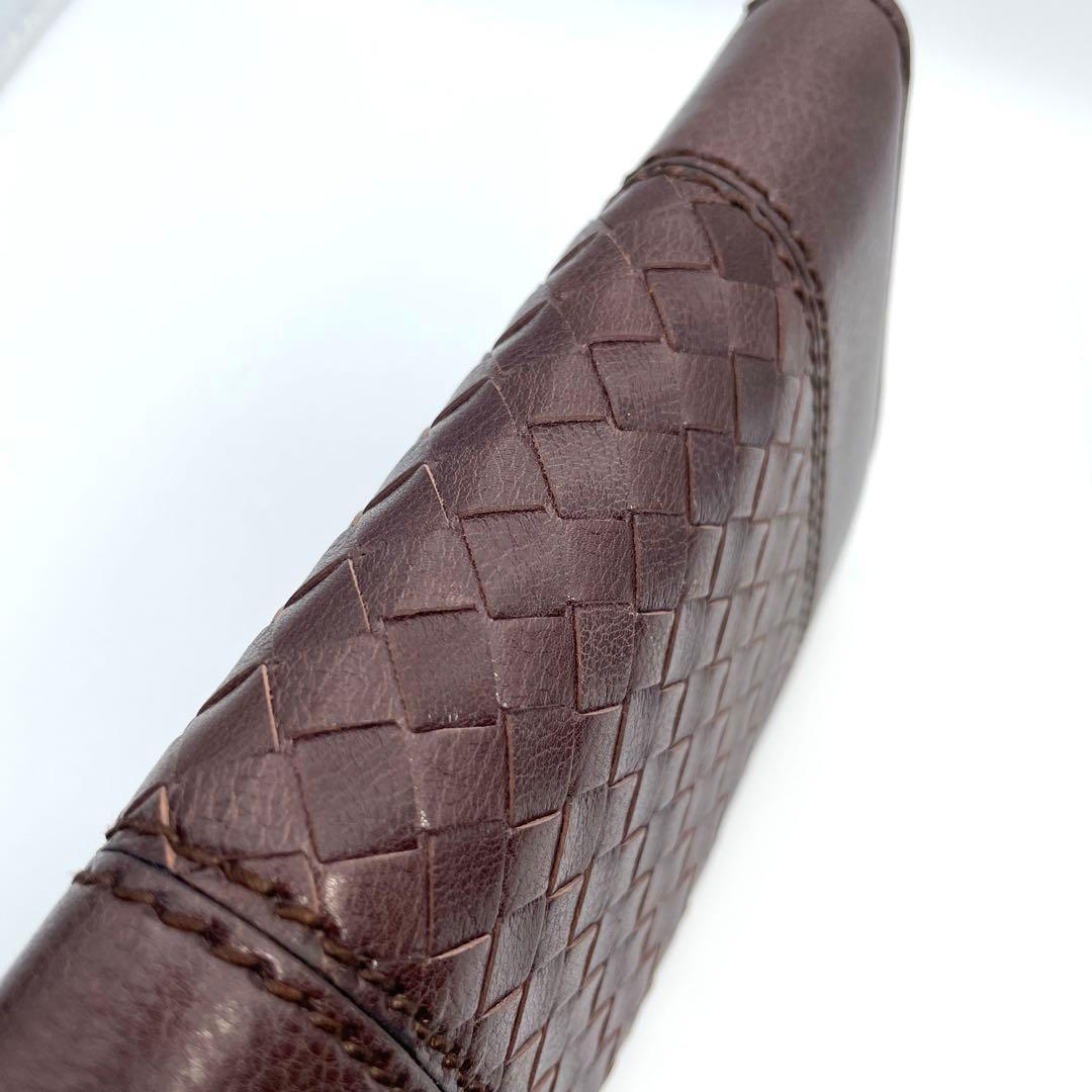 【美品】ボッテガヴェネタ　長財布　ラウンドジップ　ダークブラウン