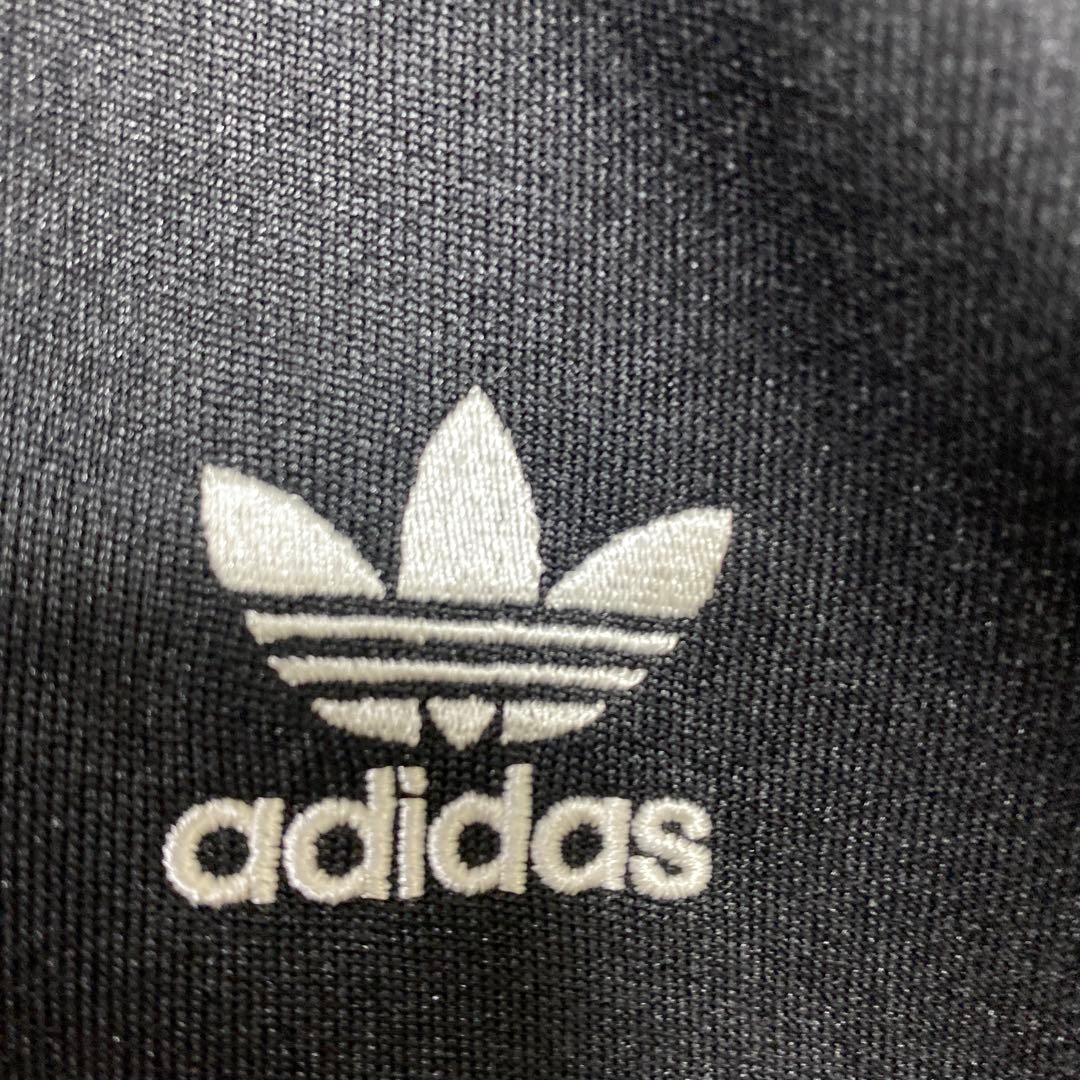 アディダス ジャージトラックジャケット　ブラック2XL トレフォイルロゴ刺繍85