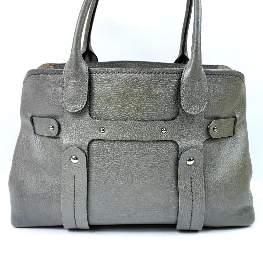 フェラガモ トートバッグ レザー ショルダー A4 肩掛け グレー