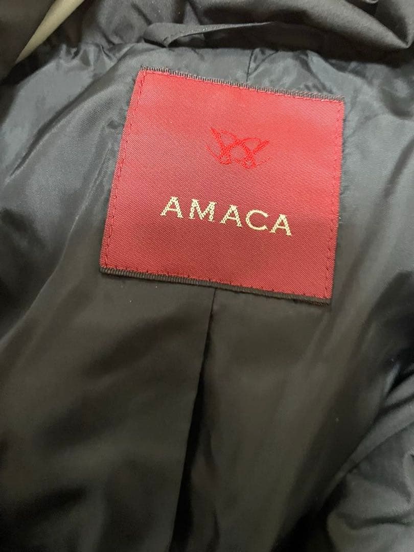 アマカ女優ダウンコート　ブラック