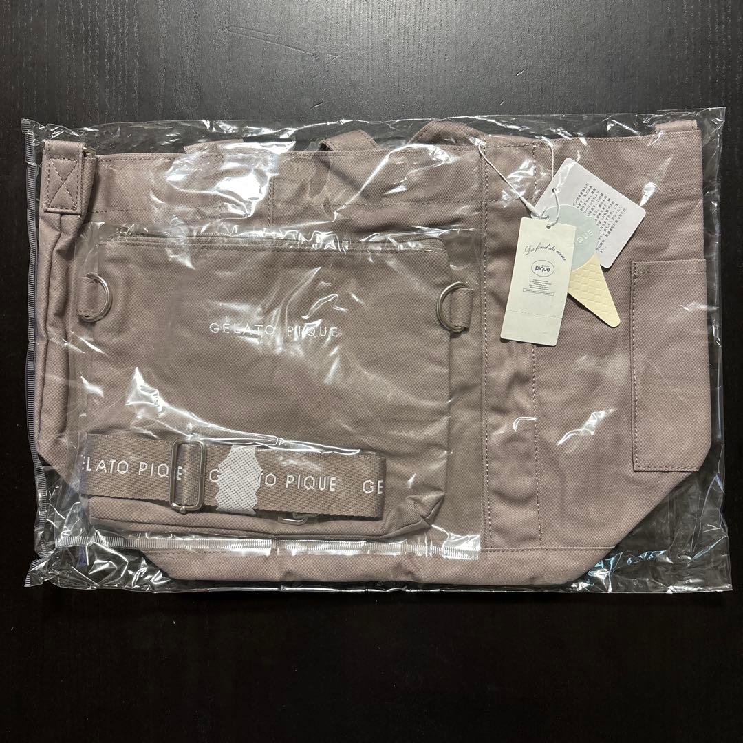 ジェラート ピケ　ママバッグ➕ショルダーポーチセット　ライトグレー