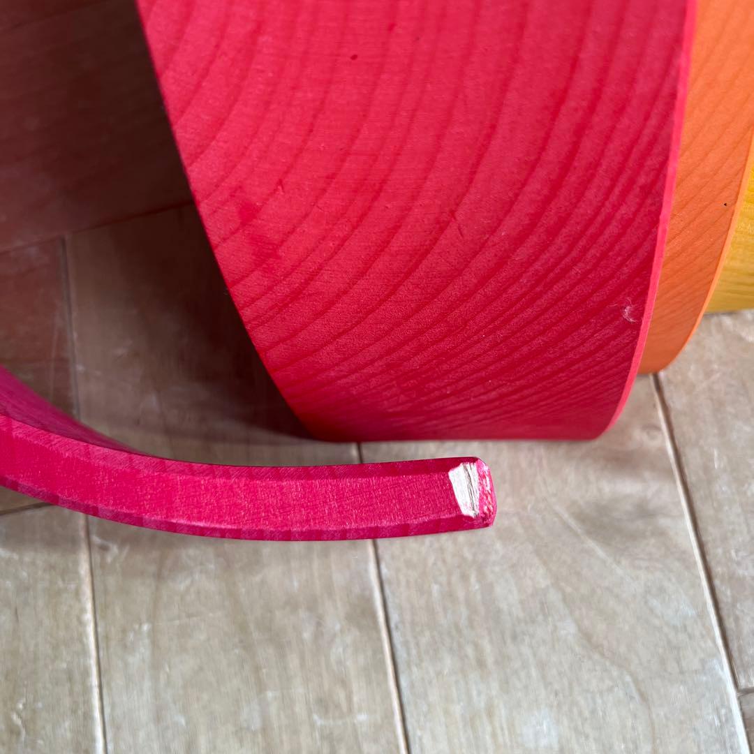 グリムス　レインボー　大　木製虹型積み木 知育玩具　モンテッソーリ