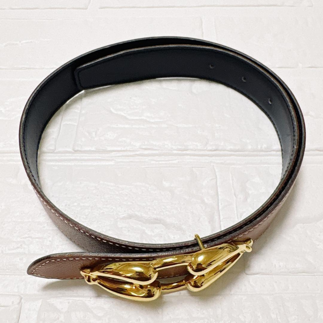 HERMES リバーシブル ベルト ブラック×ブラウン ボックスカーフ Z刻印