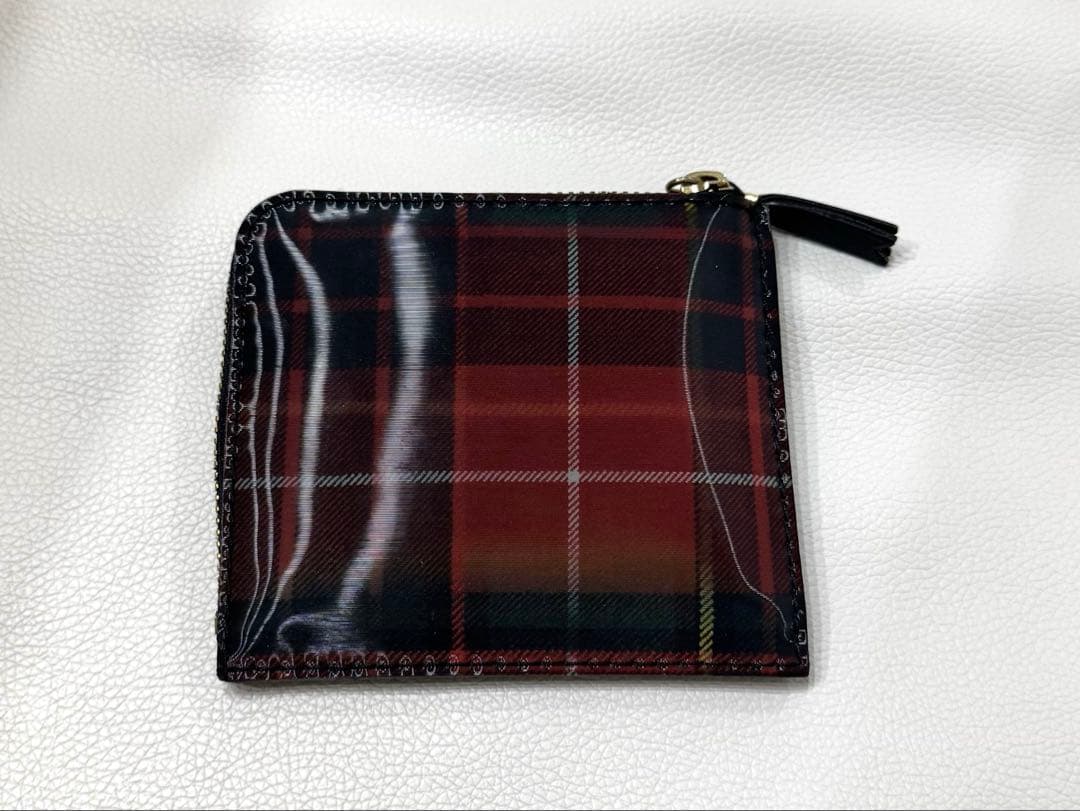 コムデギャルソン チェック柄 L字財布