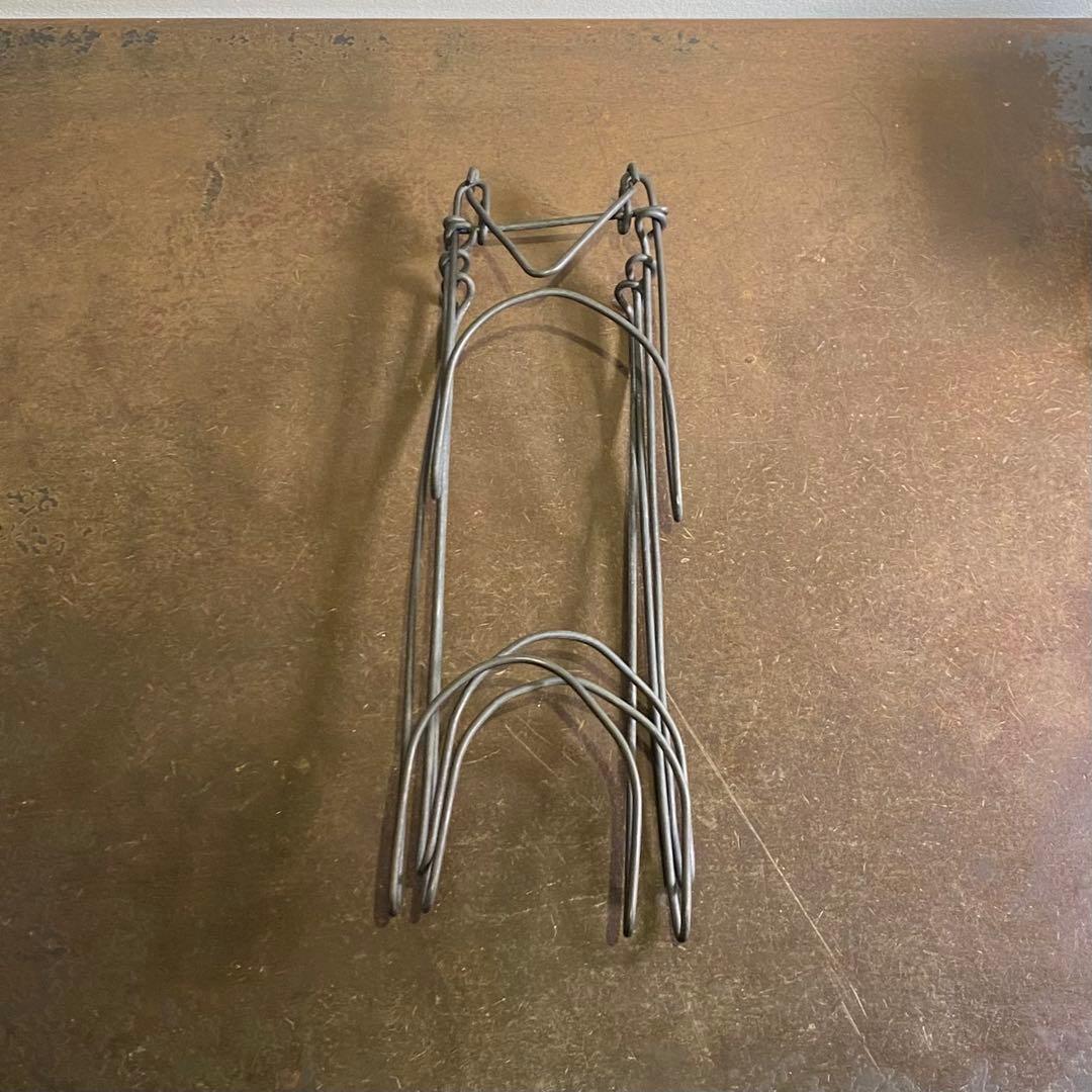 錆鉄自在鉤と古い鉄製の物掛け 二点セット