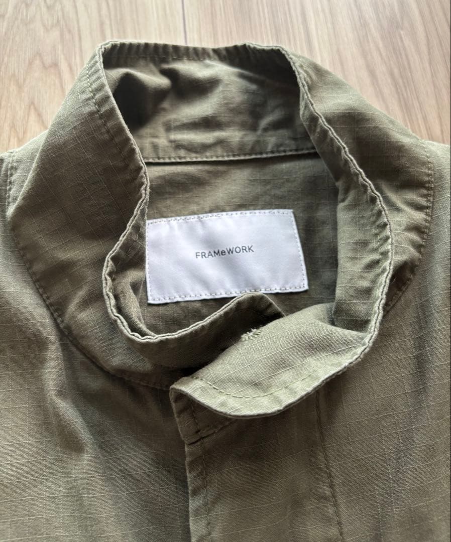 【美品】FRAMeWORK フレームワーク　リップストップミリタリーブルゾン