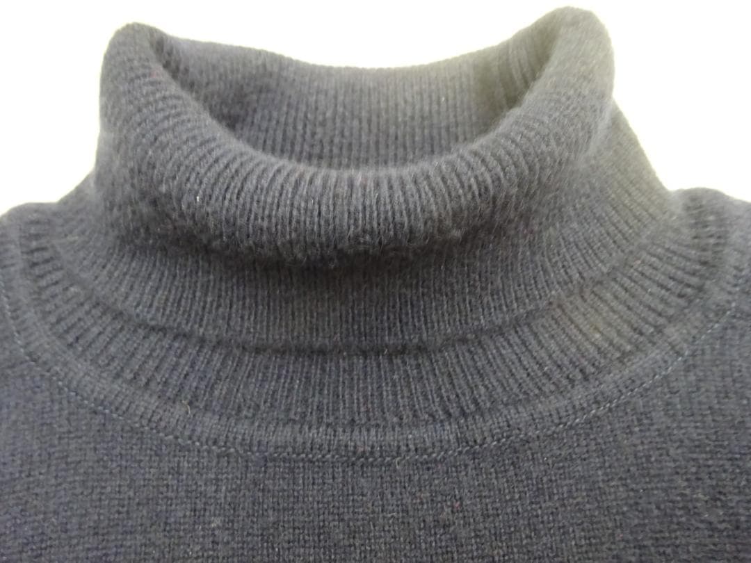 FUKAKI カシミヤ タートルネックセーター L ネイビー