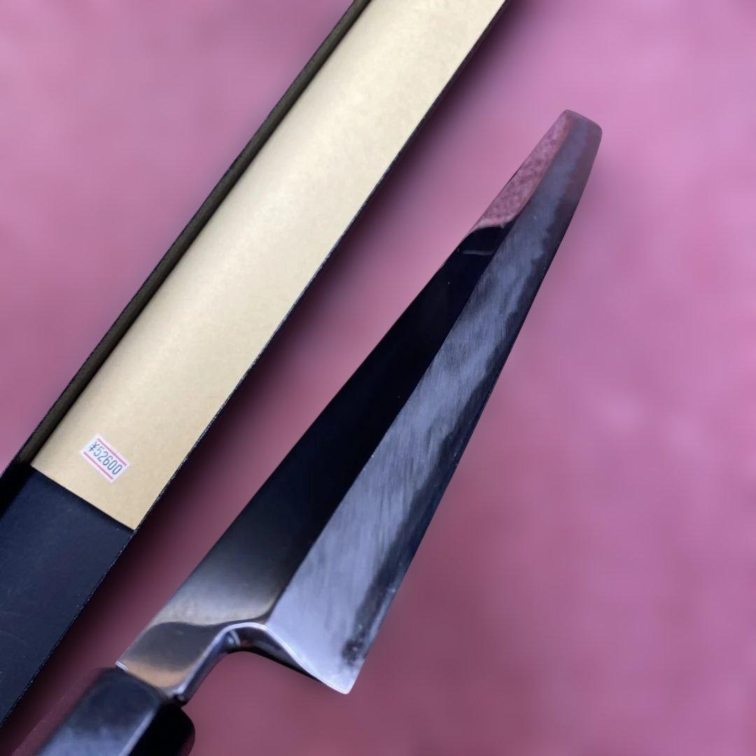 青二鋼　先丸柳刃包丁　300㎜ 尺0寸