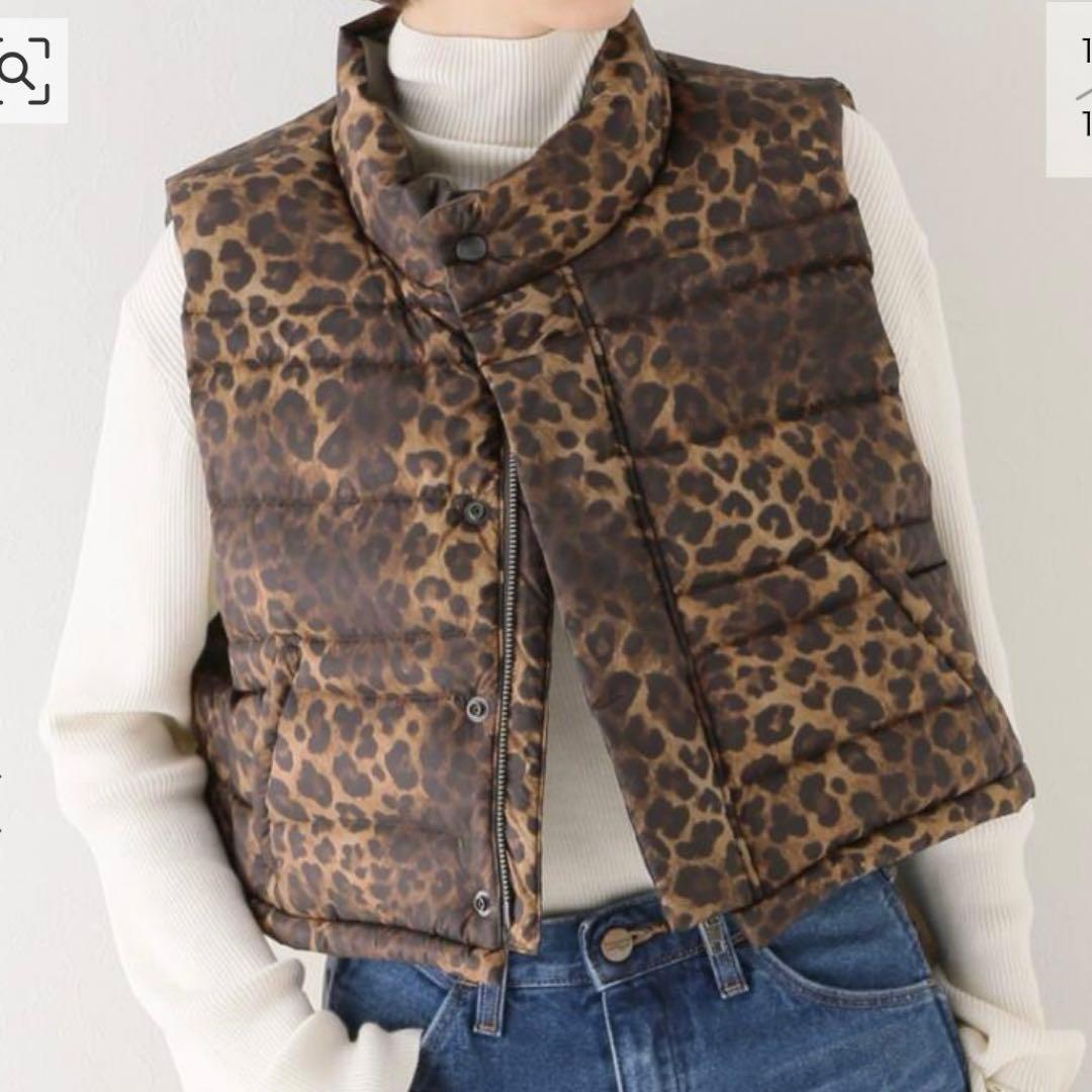 RHODOLIRION/ロドリリオン　ダウンベスト　ダウンジャケット　レオパード