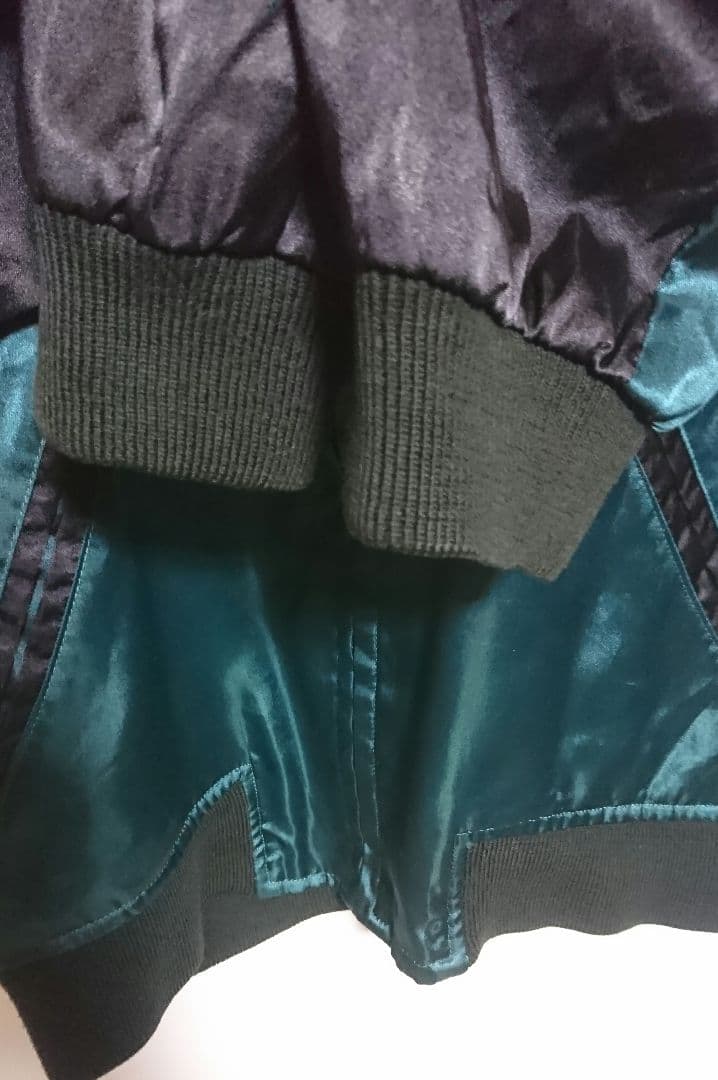 星姫 hoshihime 花 龍 スカジャン グリーン ブラック