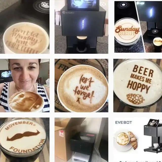 Evebot EB-FT4自動コーヒープリンターwifi付きアートドリンク用