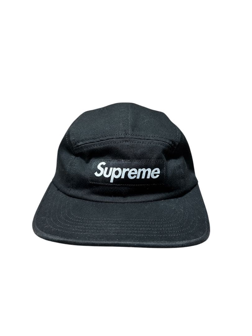 Supreme ブラック キャップ ロゴ入り