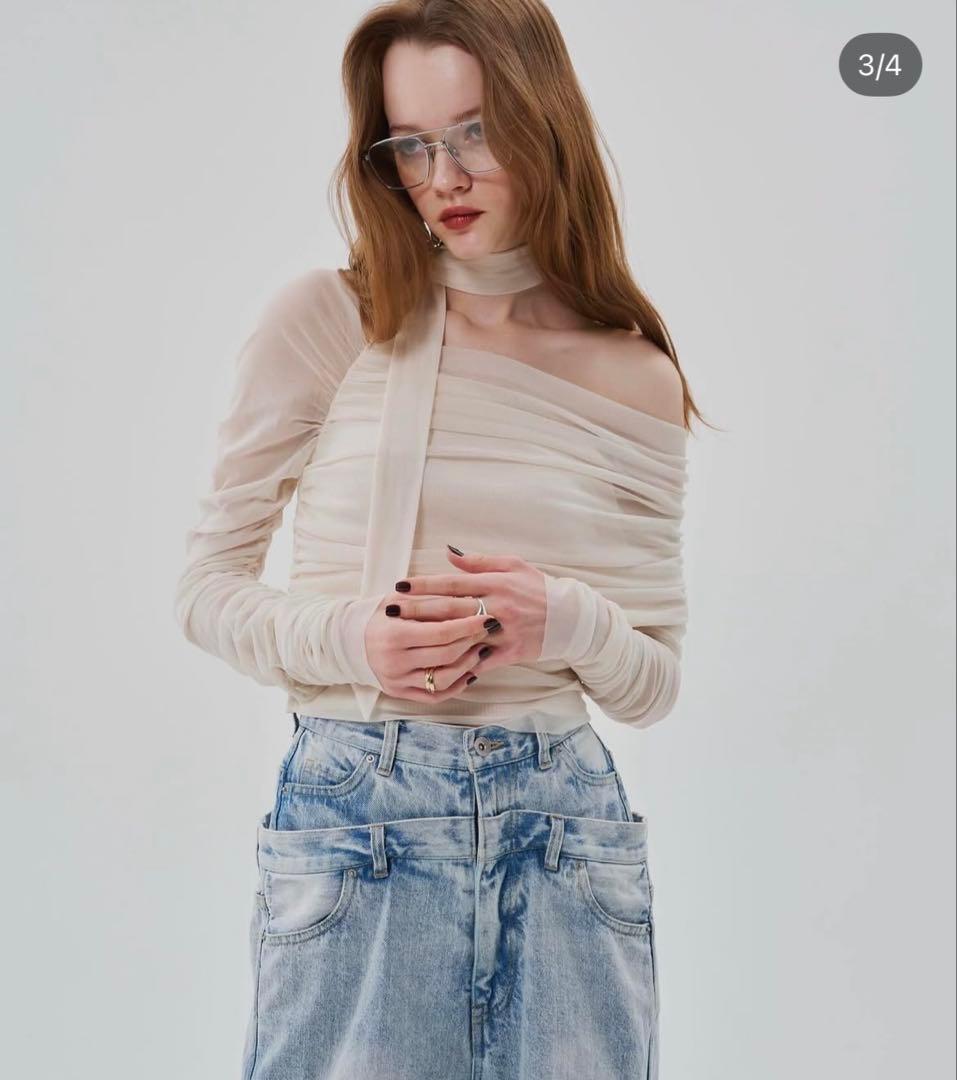 【マンゴータンゴ】THE TOE Anthurium tulle tops