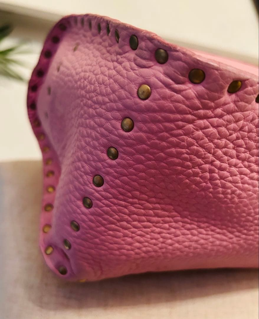 セリーヌ激レア★スタッズ付きブギーバッグピンク保存袋付きクリーニング済み