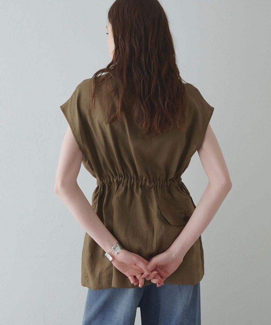 新品未使用【Drawing Numbers】　コンチネンタルリネンベスト